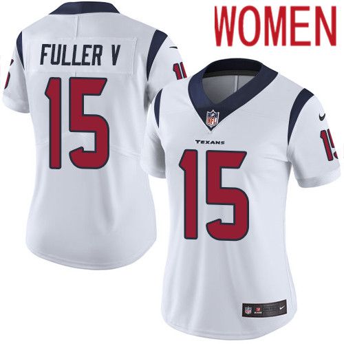 Women Houston Texans 15 Will Fuller V White Nike Vapor Limited NFL Jersey